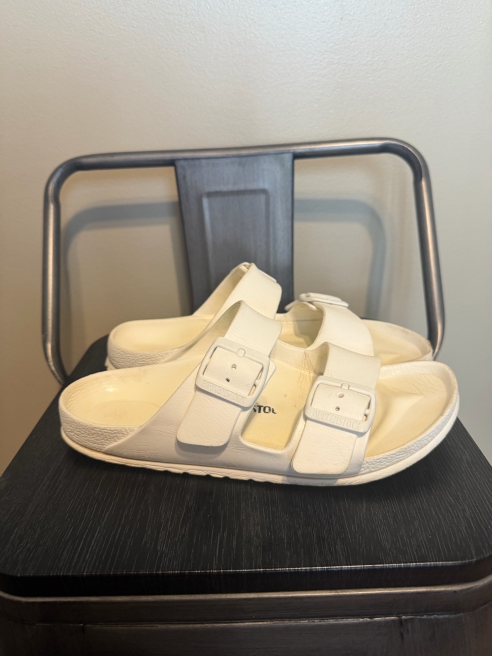 Birkenstock Eva Unisex Arizona Sandals White 38 - Picture 8 of 16